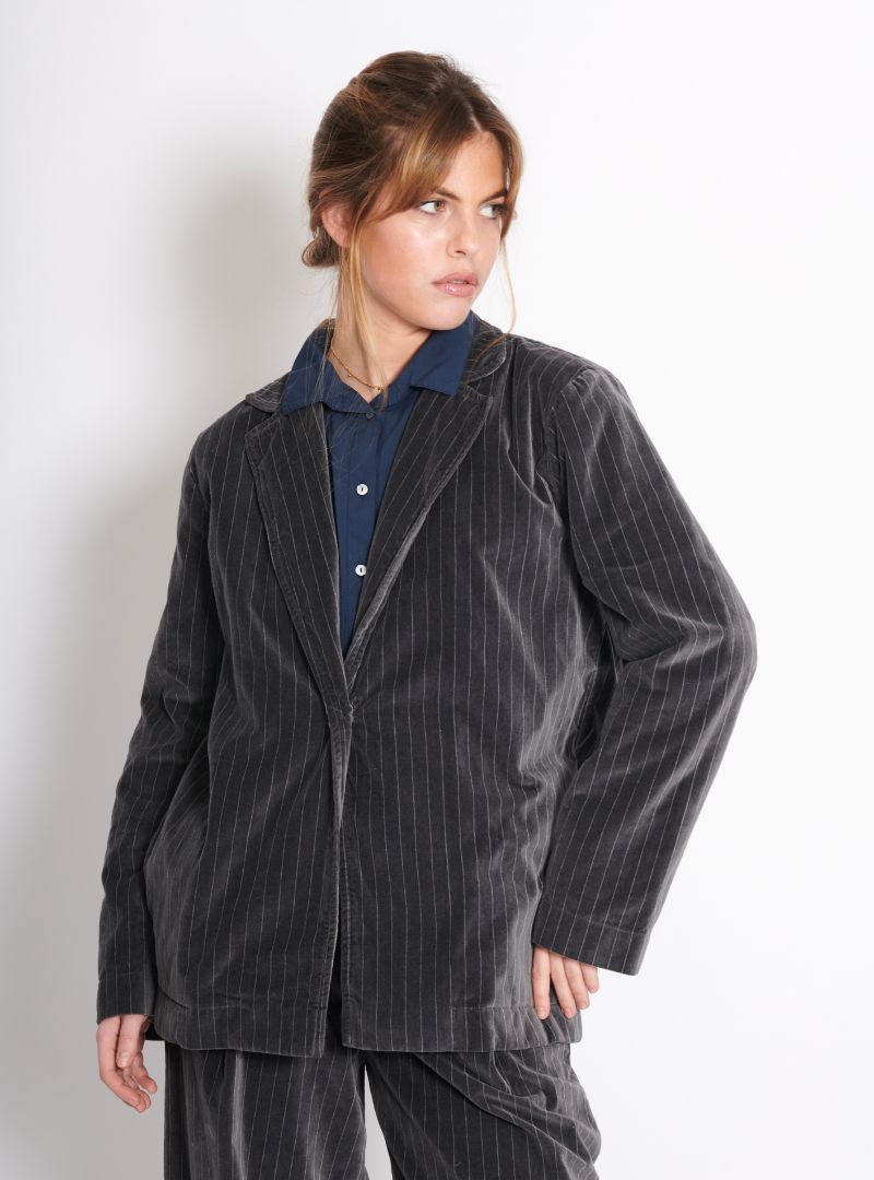 Veste Sud Velours Rayé