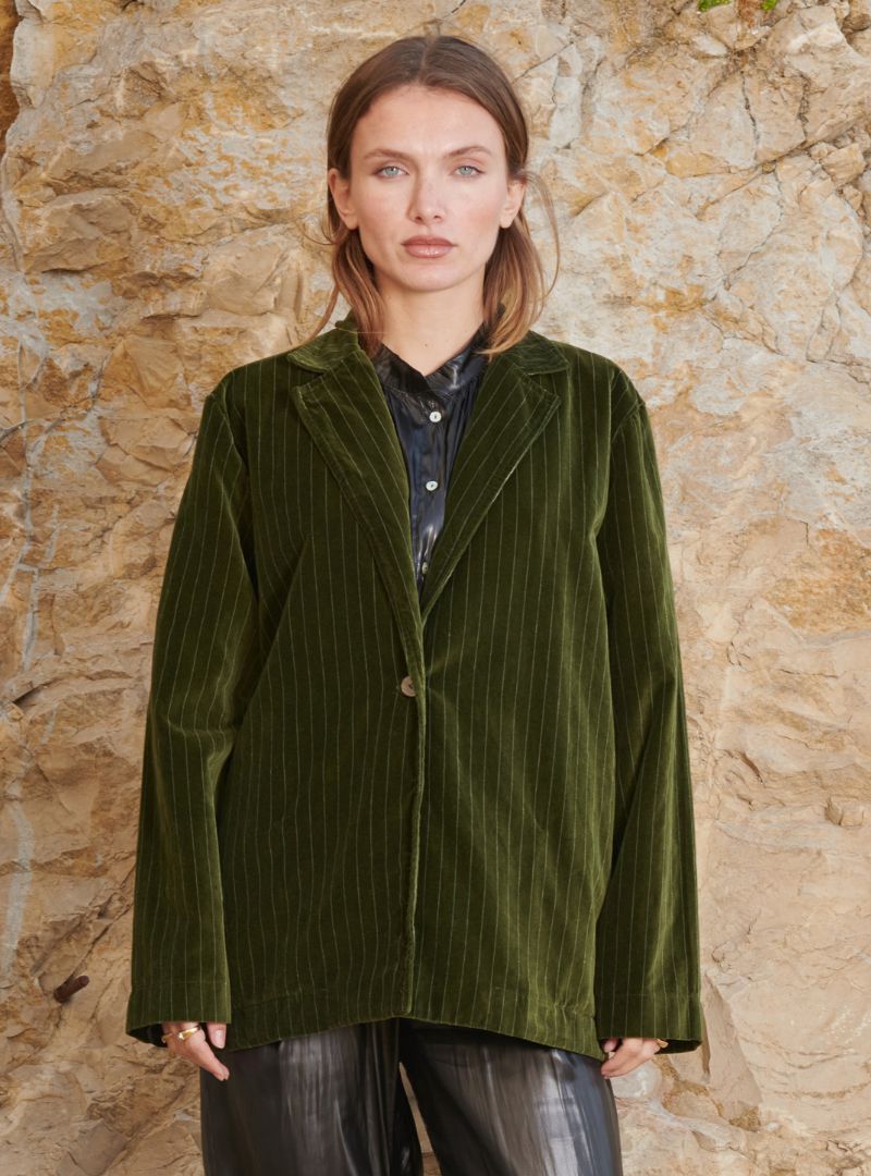 Veste Sud Velours Rayé