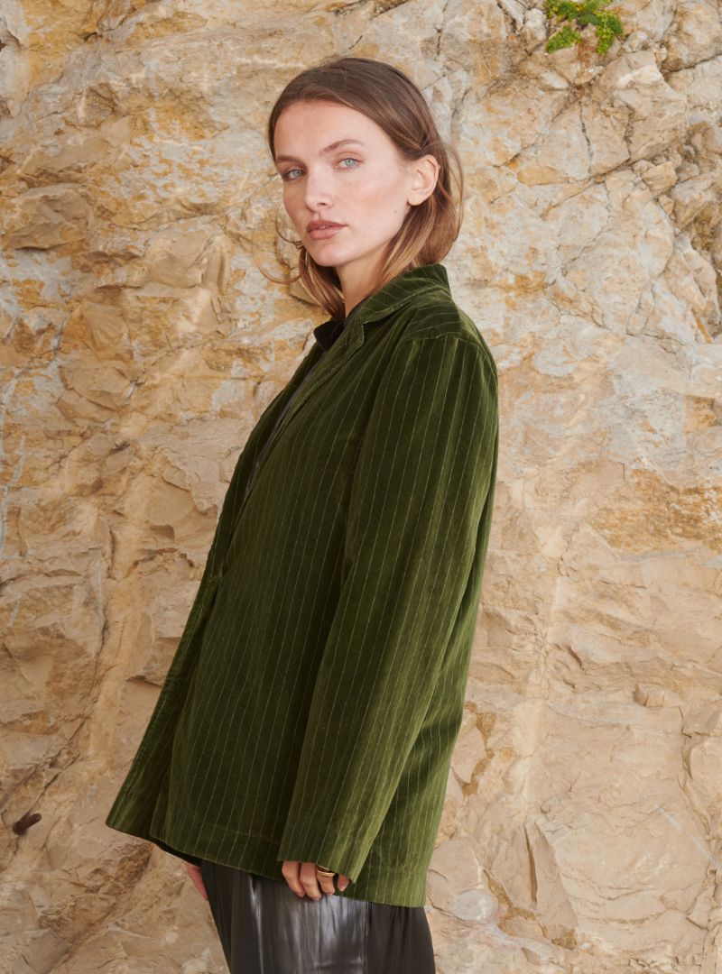 Veste Sud Velours Rayé