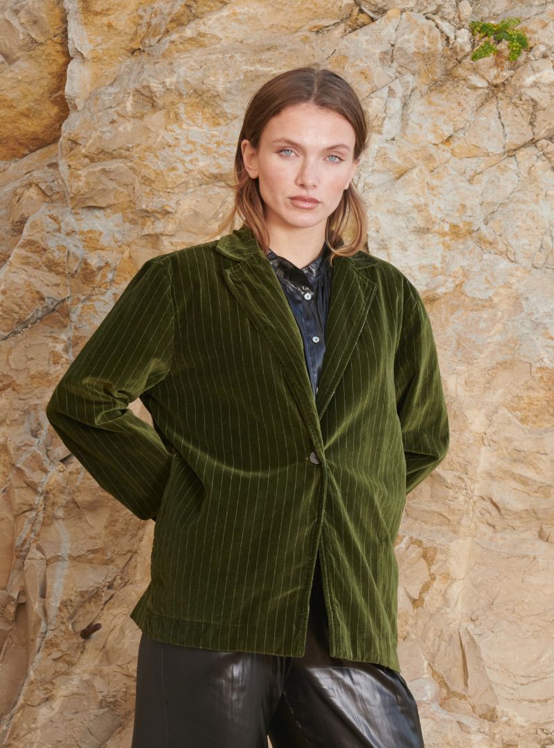 Veste Sud Velours Rayé