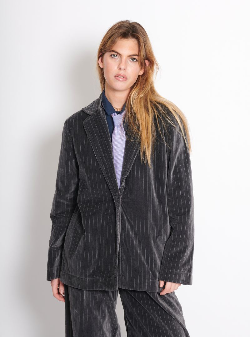 Veste Sud Velours Rayé